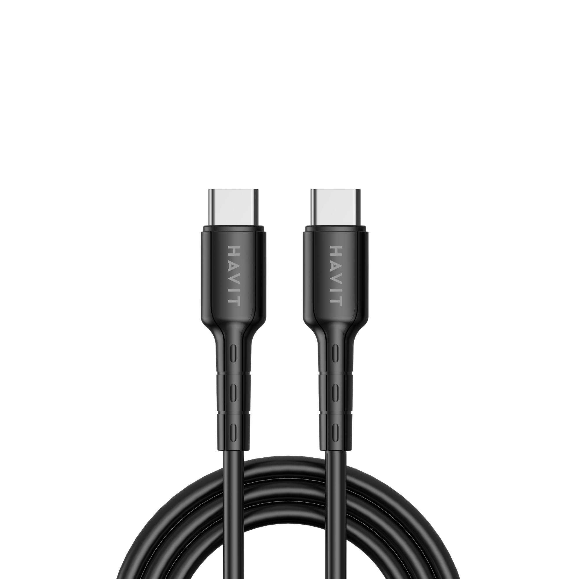 HAVIT USB Type-C to Type-C Fast Charging & Data Cable – High Speed, Durable, Black