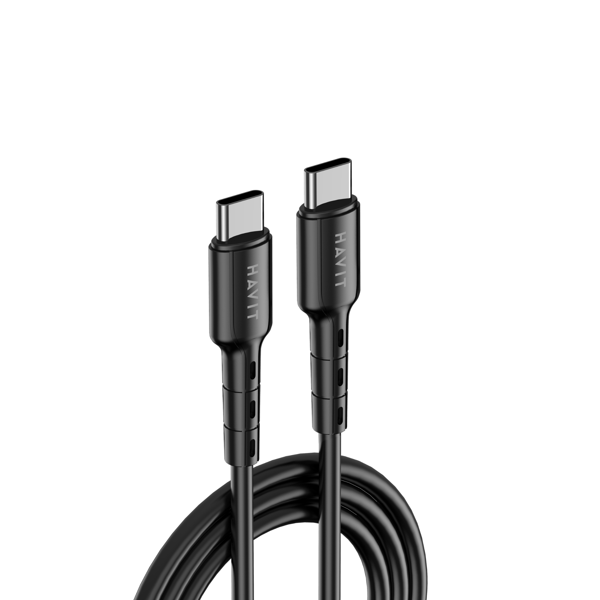 HAVIT USB Type-C to Type-C Fast Charging & Data Cable – High Speed, Durable, Black