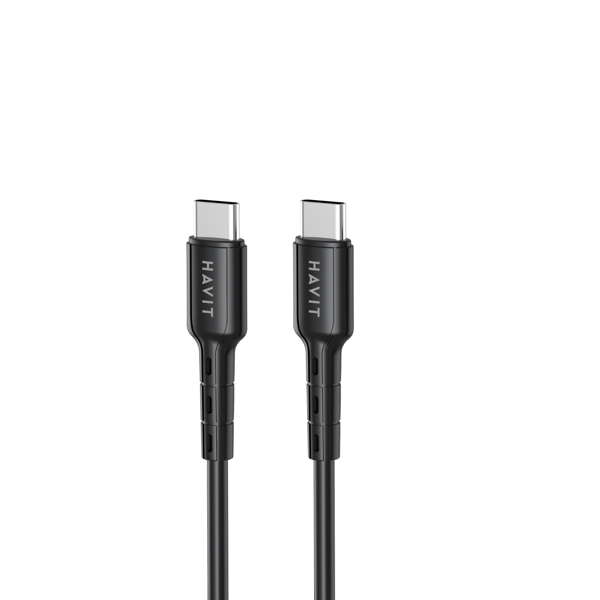 HAVIT USB Type-C to Type-C Fast Charging & Data Cable – High Speed, Durable, Black